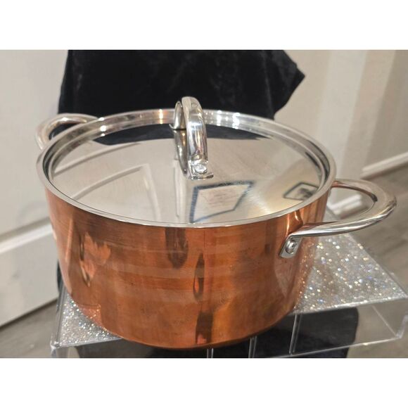 Berghoff Vintage Copper Tri-Ply 5.75 QT Covered Dutch Oven, Polished - Picture 13 of 16